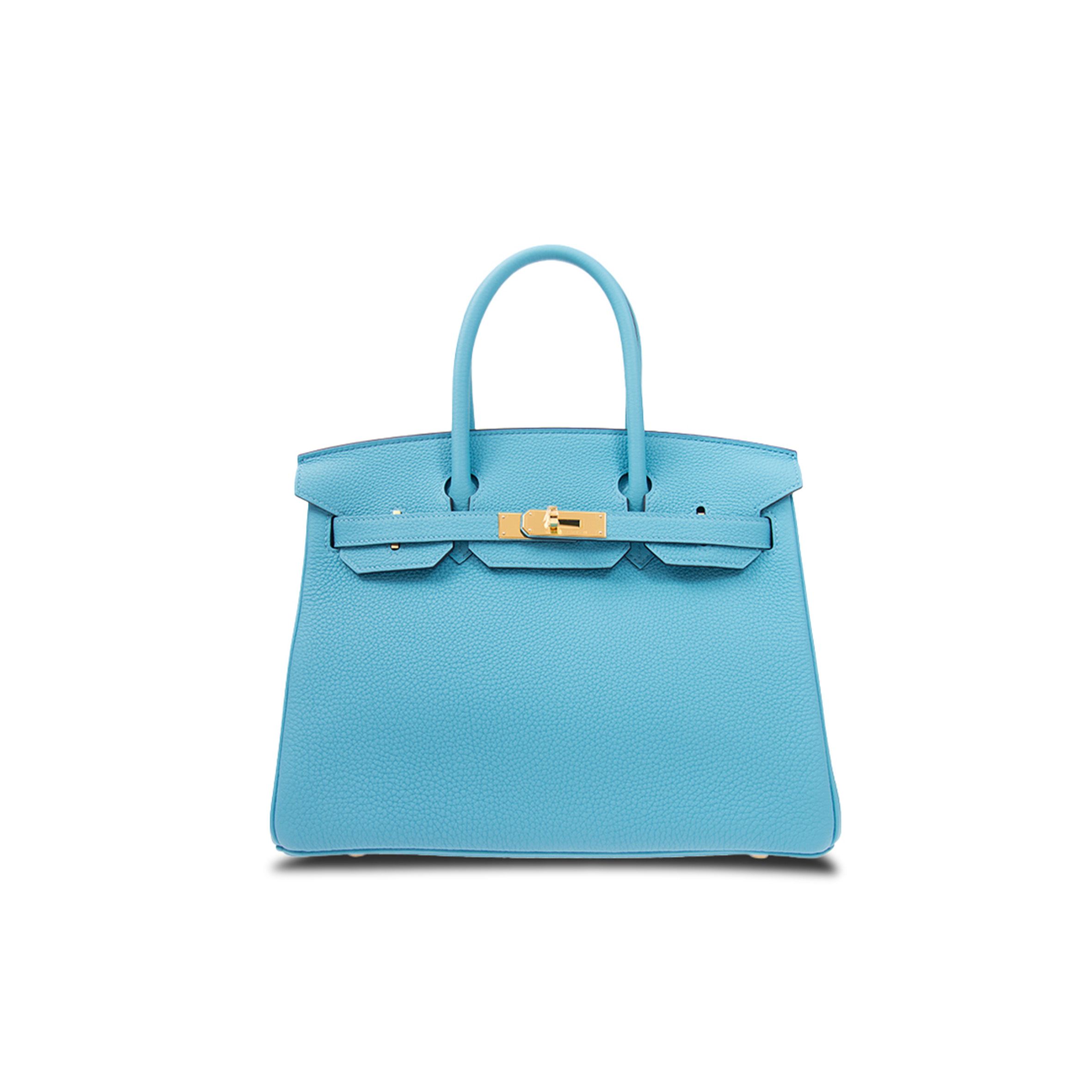 HERMES MASTER BIRKIN 25 EPSOM LEATHER CANDY BLUE GOLD BUCKLE BAG H028369CC7N (25*20*13cm)